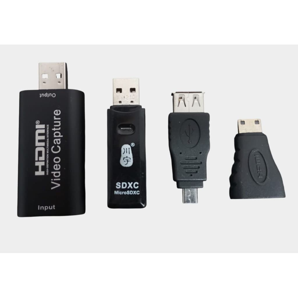 Kit Captura HDMI USB + Leitor SD + Adaptadores + Garantia E Nota F