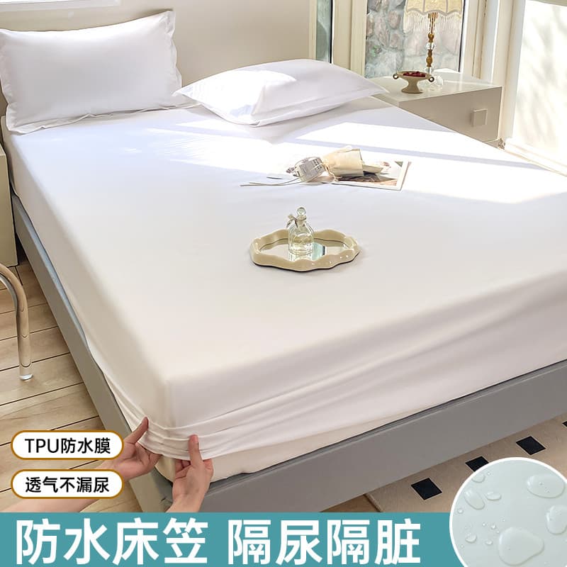 Lençol de cama Universal à prova d'água, quatro estações, peça única, cor sólida, colchão antiderrapante com tudo incluí