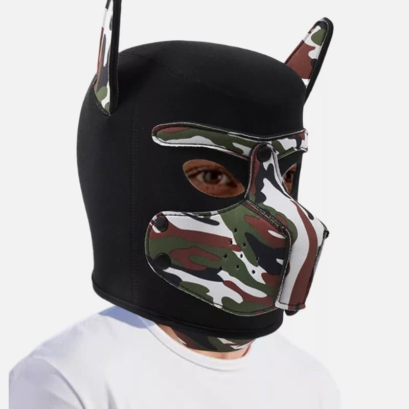 Bdsm Elegante Máscara De Cabeça De Cachorro Adulto Acessório De Dramatização Feito De Neoprene De Alta Qualidade Para Co