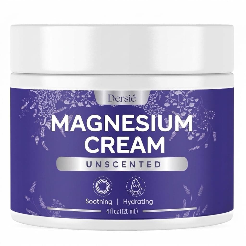 Creme de Magnésio Dersie – Creme de Magnésio com Óleo de Lavanda, Uva e Semente de Camélia – Creme Corporal Hidratante e
