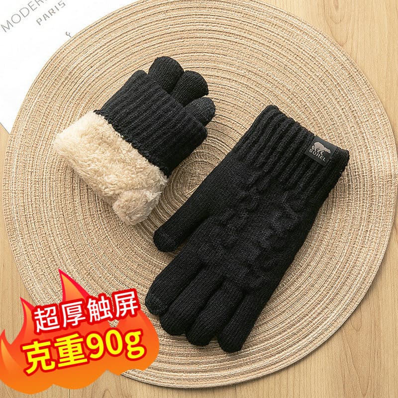 Luvas de lã de algodão masculino feminino forro de lã espessamento inverno nordeste ao ar livre idosos quente ciclismo à