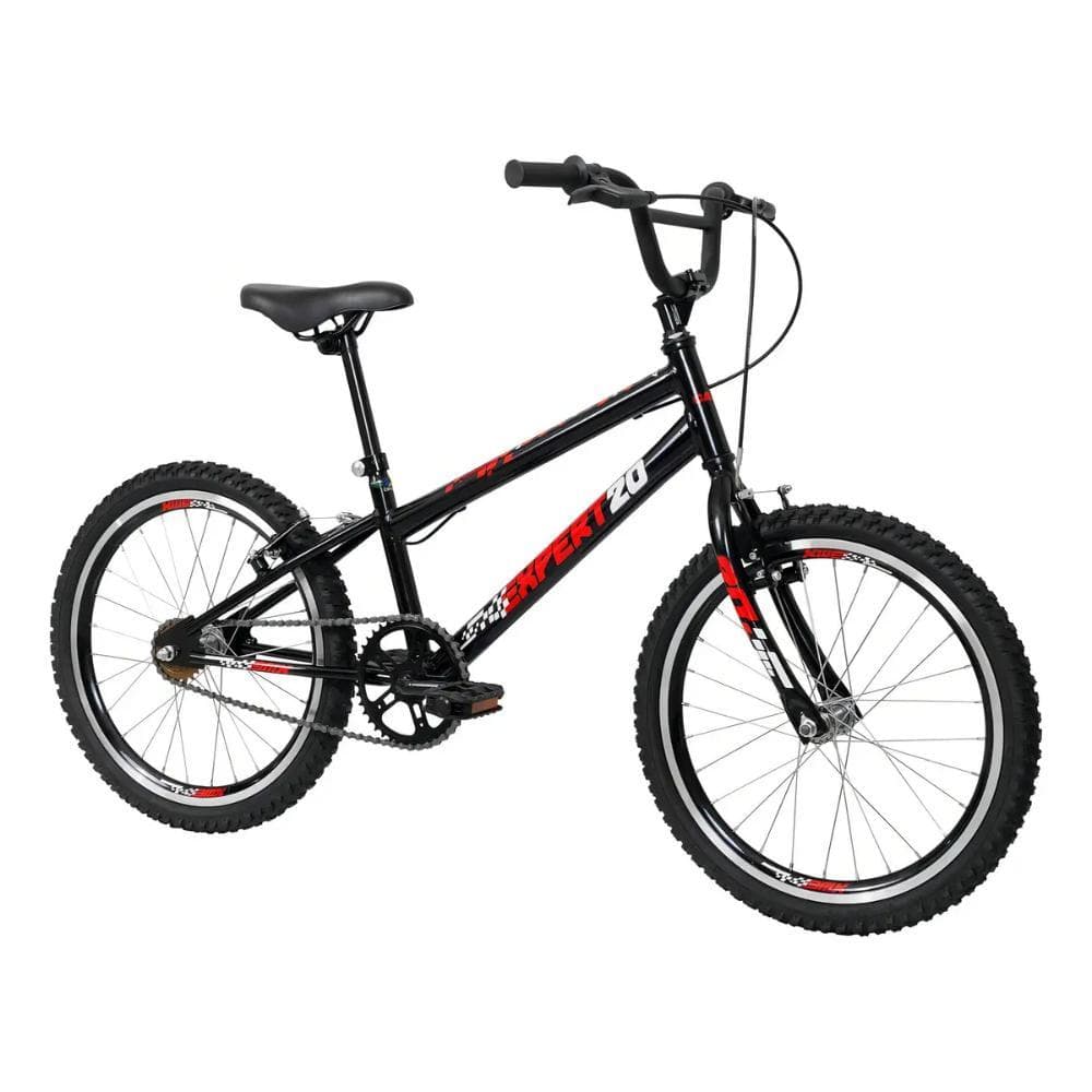 Bicicleta Infantil Caloi Expert Aro 20 Monomarcha Freio V-Brake Quadro Aço Preta