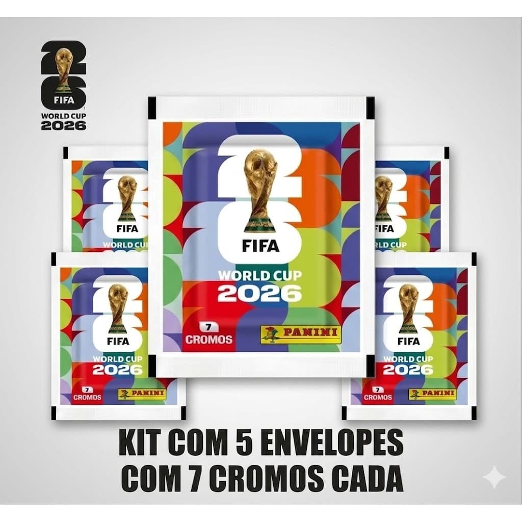 Copa do Mundo da Fifa 2026™ Kit com 5 envelopes de figurinhas Fifa World Cup 2026™