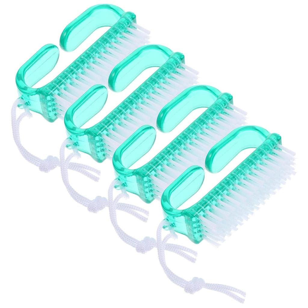 Cabilock Pacote com 4 Escovas para Unhas, Escova Verde para Limpeza de Unhas, Plástico, Escova Prática para Cuidado das