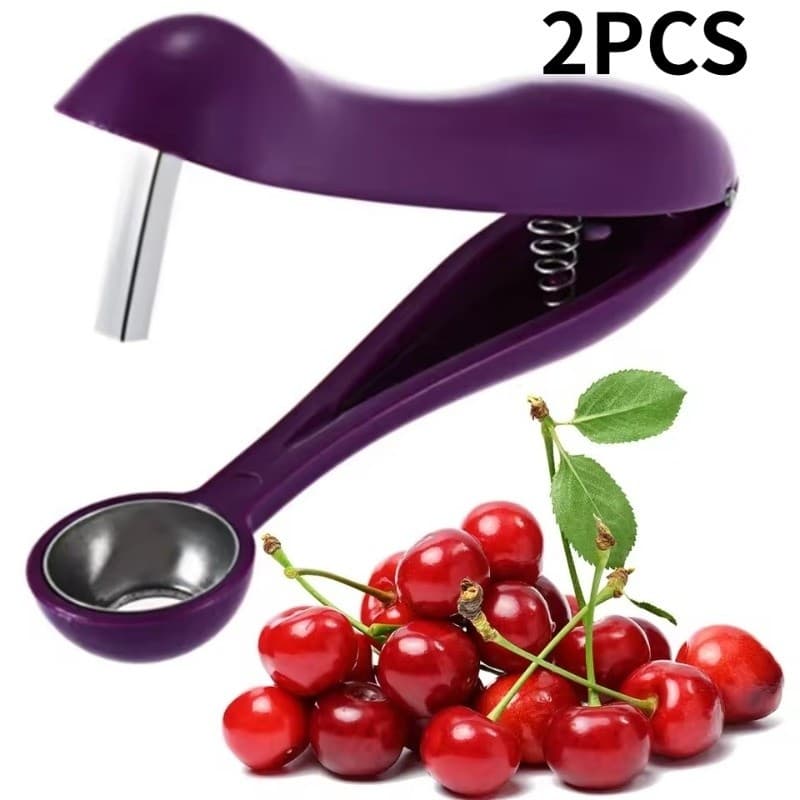 2 peças Ferramenta para Remover o Caroço de Cerejas e Azeitonas, Removedor de Sementes, Descaroçador, Utensílio Criativo