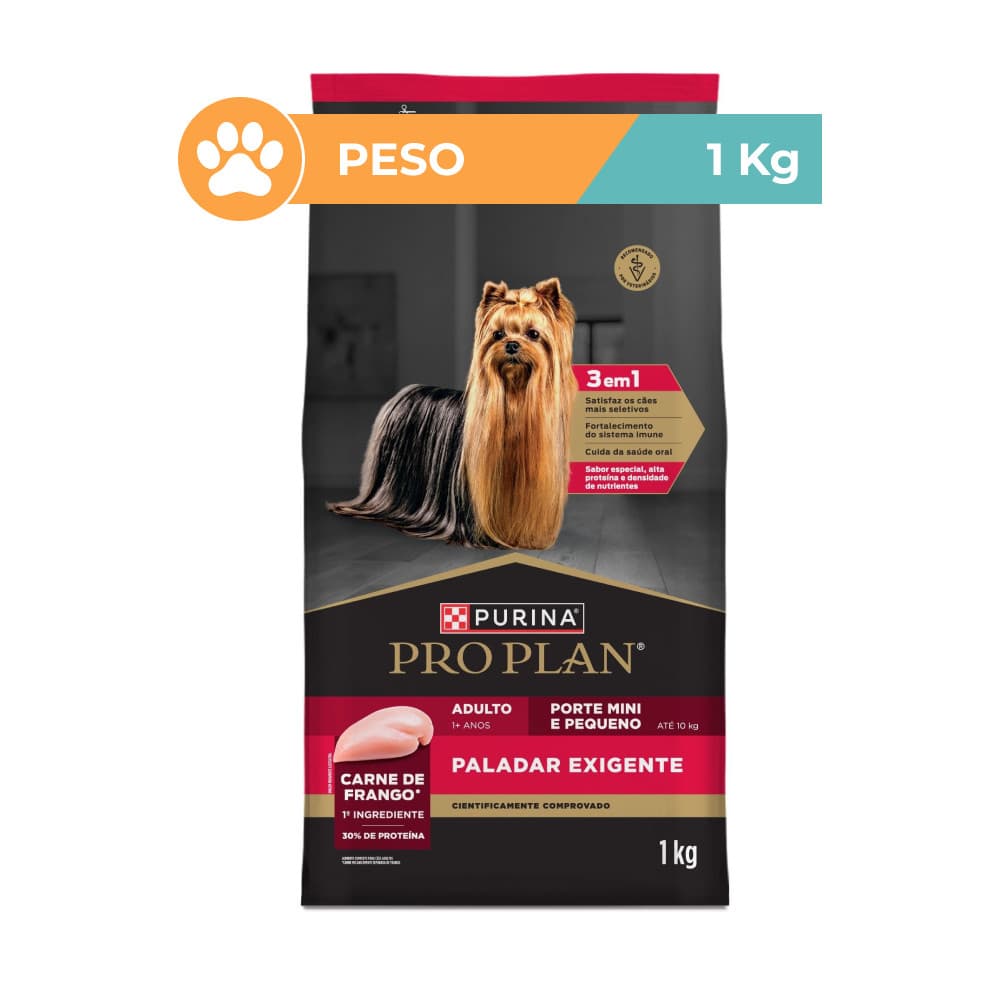 Ração Pro Plan Frango Paladar Exigente Pequenos 1kg