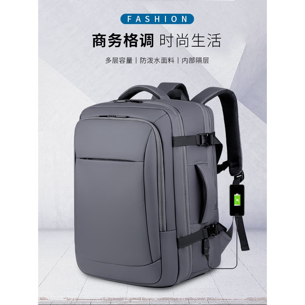 Mochila de negócios masculina, bolsa de computador de 17.3 polegadas, grande capacidade, multifuncional, bolsa escolar d