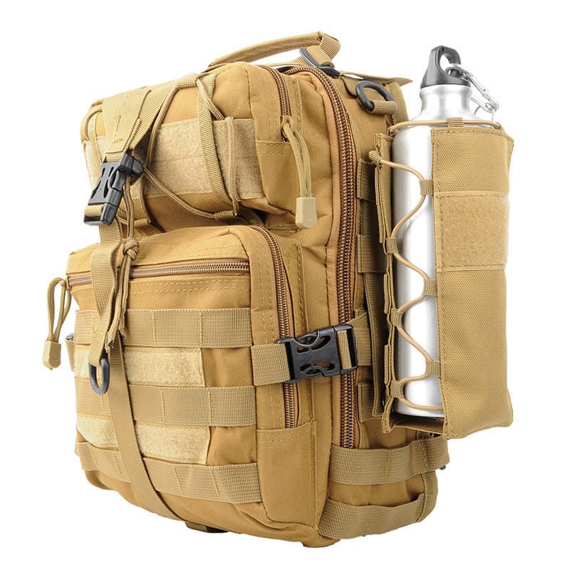 Saco de garrafa de água elástico tático ao ar livre multifuncional ventilador militar esportes ao ar livre suporte de co