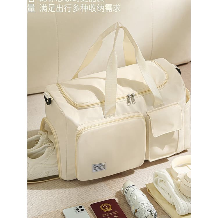 Bolsa de viagem dobrável, grande capacidade, esportiva feminina, academia, curta distância, viagem de negócios, bolsa de