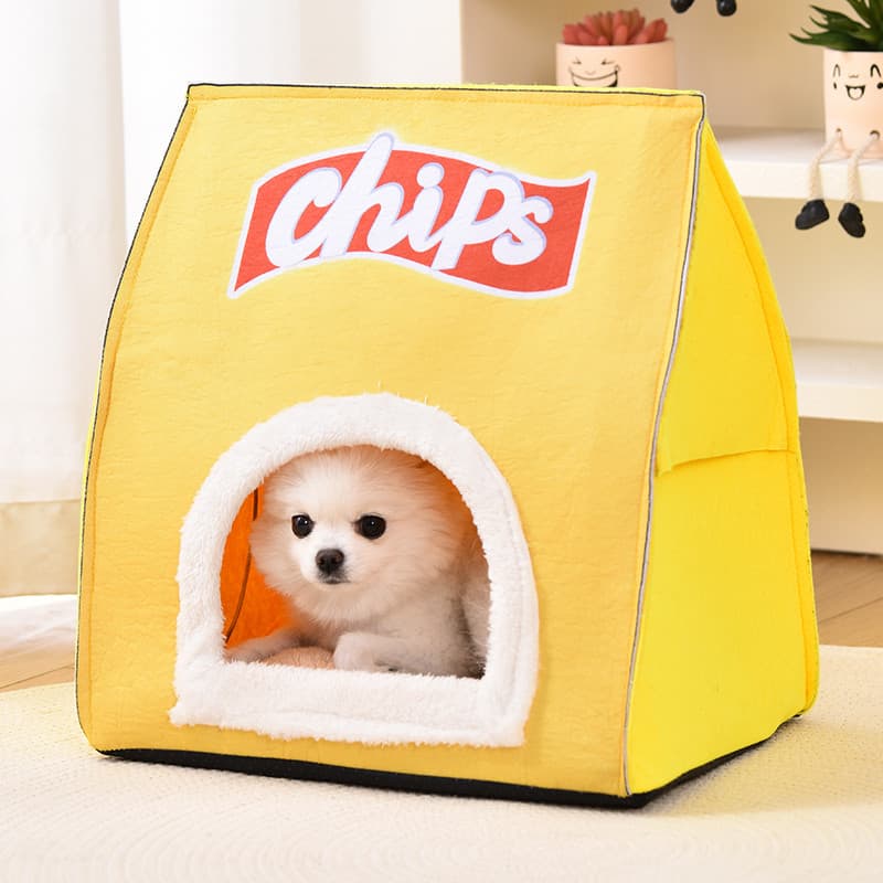 Canil quatro estações Universal maca de gato inverno quente removível lavável cama de cachorro casa de gato grande casa
