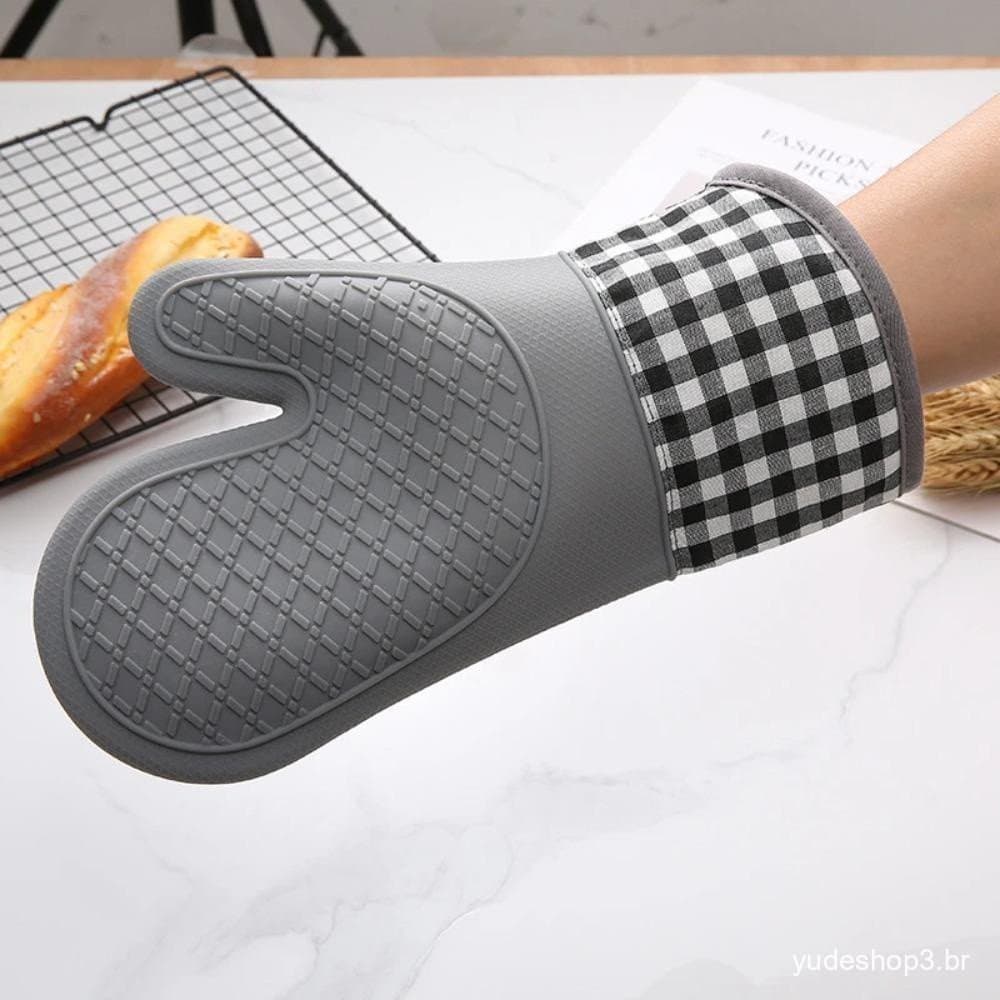 1 Peça Luvas de Forno de Cozinha Luvas de Isolamento Térmico de Silicone
