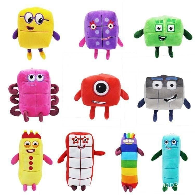 Brinquedos Educativos de Pelúcia para Crianças e Bebês Blocos de Construção Presentes de Natal Aprendendo Números ZLKJ
