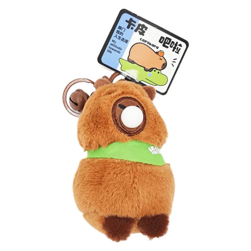 Bonito Kapibaradai cachecol cuspe bolha pingente chaveiro capivara casal saco pingente chaveiro presente decoração