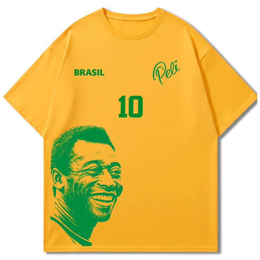 Camiseta Pelé Brasil 10 Camisa 100% algodão