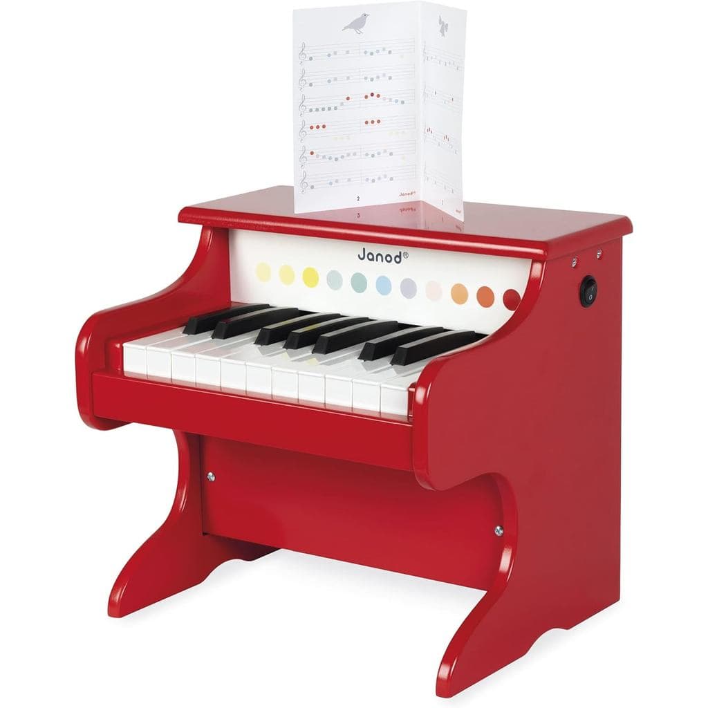 Brinquedo Pianinho Confetti Janod Instrumento Musical Infantil Didático em Madeira
