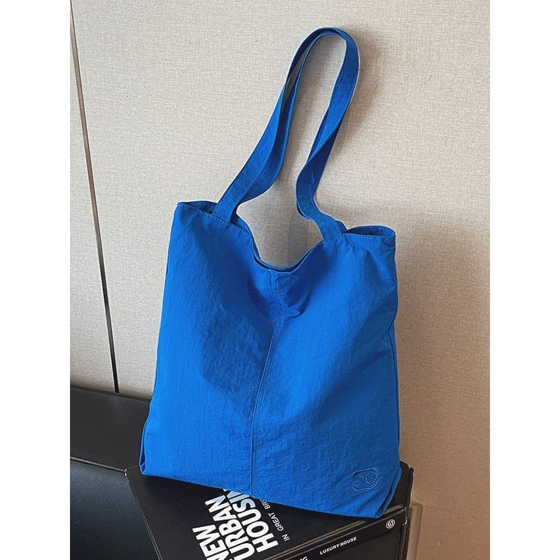 Estilo preguiçoso náilon pano bolsa de ombro feminina Casual All-Match leve sacola de compras de grande capacidade class