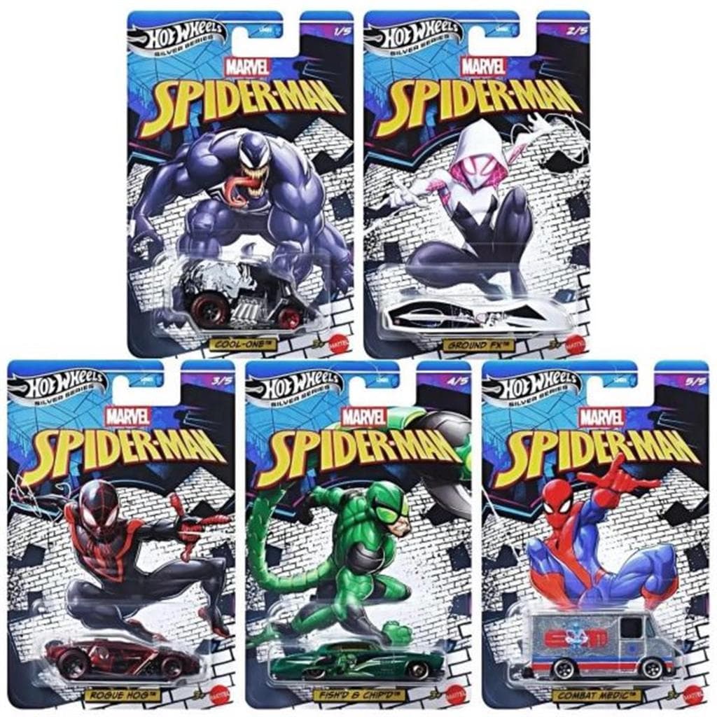 Carrinho Hot Wheels Silver Series Homem Aranha Marvel Mattel GDG83