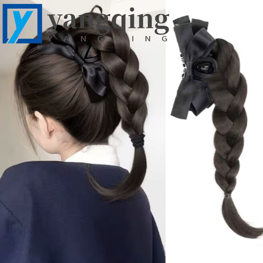 YANGQING Trança De Torção Curta , Peruca Suja Trançada De Boxe De Rabo De Cavalo Trançado , Peça De Cabelo De Cauda De P