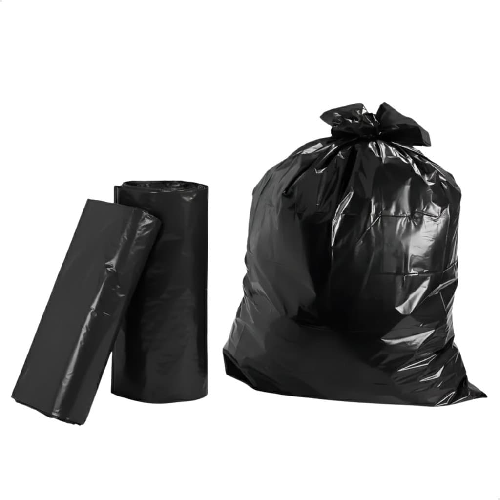 Saco de Lixo 100L Preto Reforçado 50 Unidades 75X90