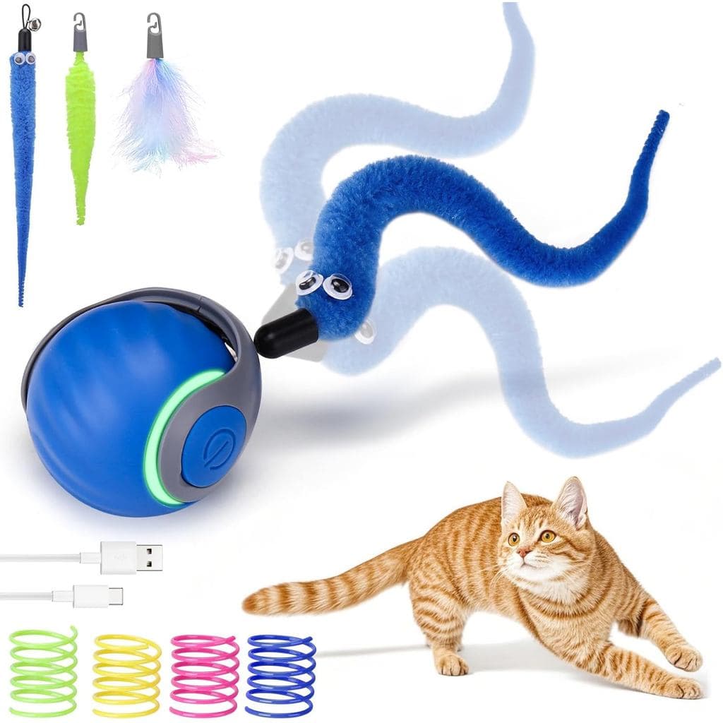 Brinquedos para Gatos AIERSA para Gatos Adultos de Interior Entediados, Brinquedo para Gatos com Cauda de Velocidade, Bo