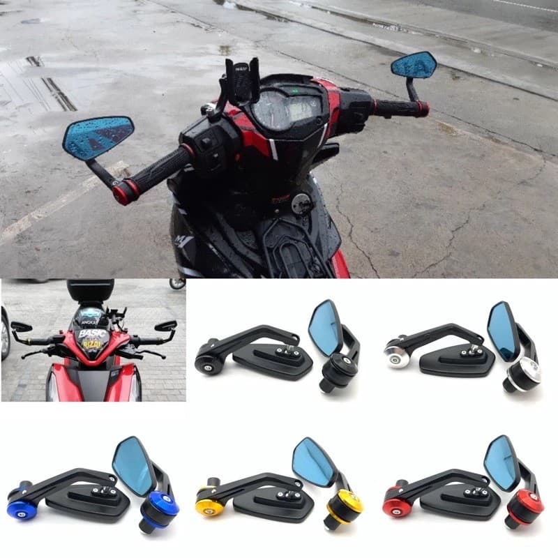 Universal Motocicleta Espelhos Retrovisores Lidar Com Barra Final Espelho Retrovisor Para Yamaha MT07 FZ07 FZ09 MT09 MT