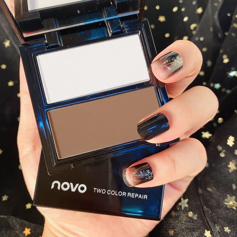 NOVO paleta de contorno de duas cores fosco Glitter pó Face-lifting brilho pó nariz sombra sombra alto brilho duplo
