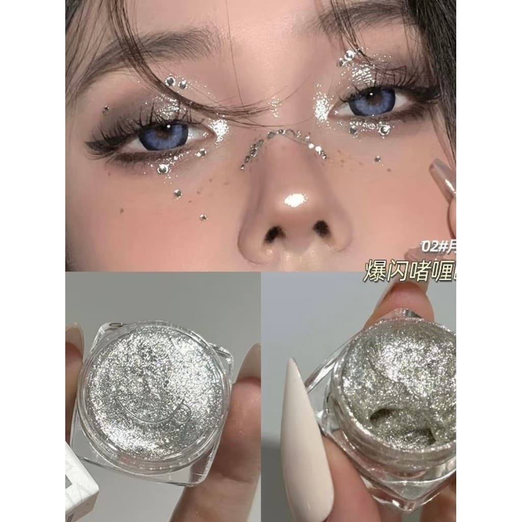 FAICCIA FAICIA Monocromático Gel Strobe Sombra Cowherd Diamante Perolado Brilho Cristal Super Piscando Líquido Alto Bril