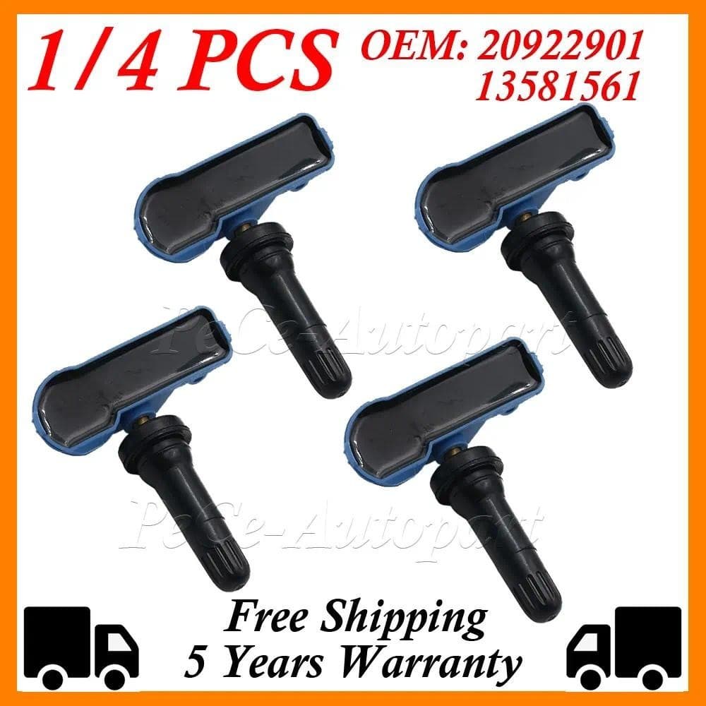 Sensor De Pressão Dos Pneus 1/4PCS 20922901 13581561 Para Cadillac Escalade Chevrolet Cruze Malibu GMC Yukon Opel TPMS 4
