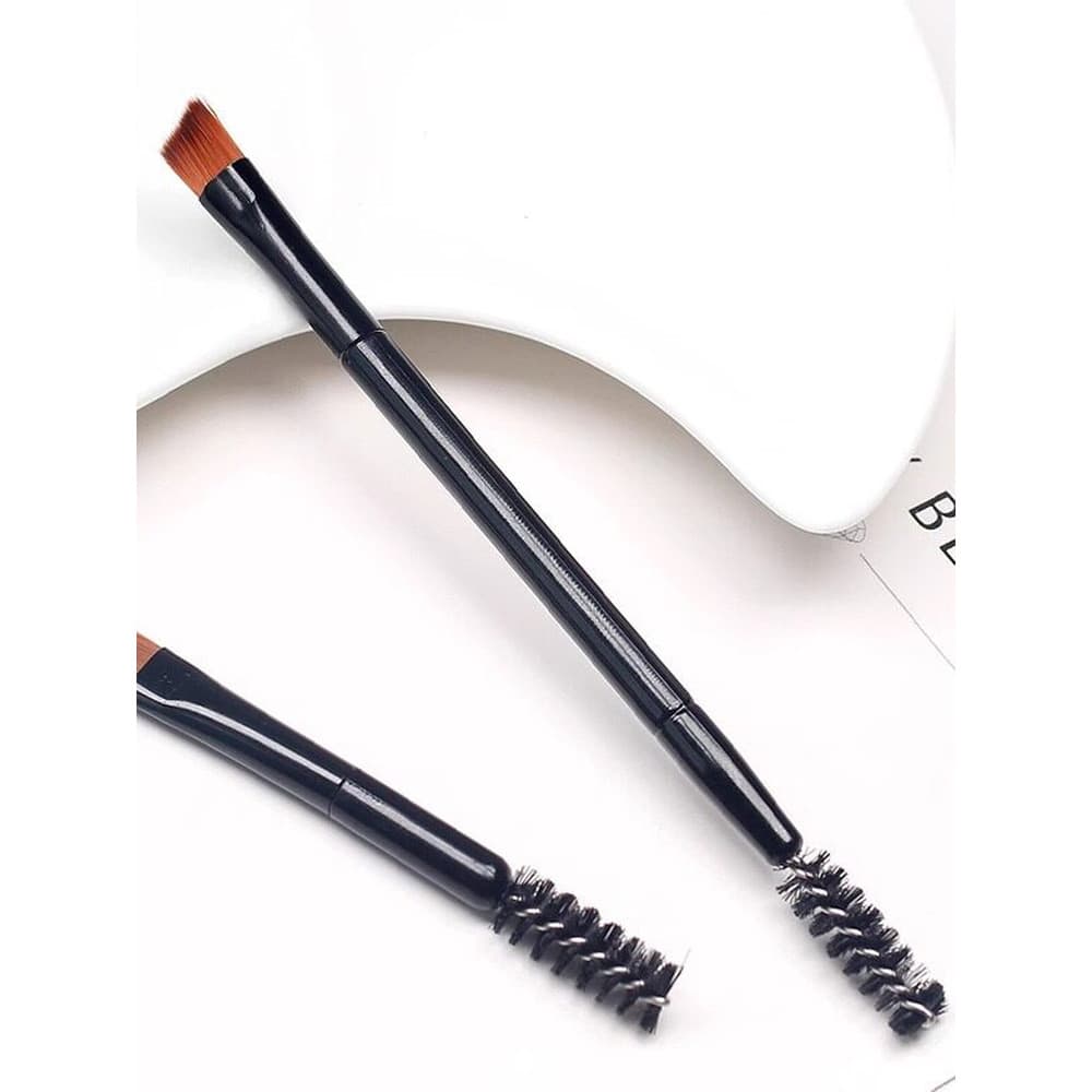Pq801-Oferta especial Pincel de sobrancelha de duas cabeças Um pacote Desenho Sobrancelhas Pincel chanfrado Sobrancelha