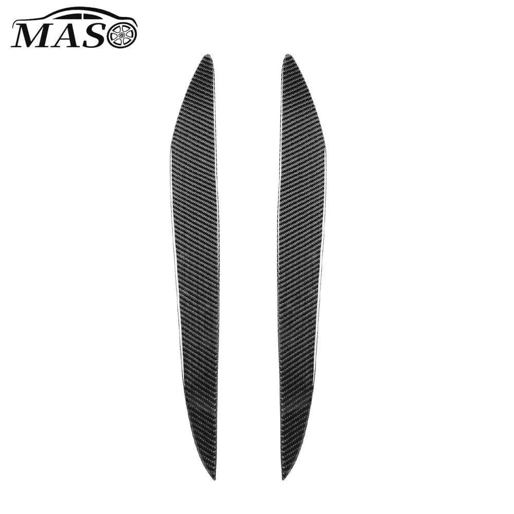 2pc Farol Dianteiro Do Carro Pálpebra Sobrancelha Guarnições De Fibra Carbono Para Mazda3 JDM 2010 2011 2012 2013