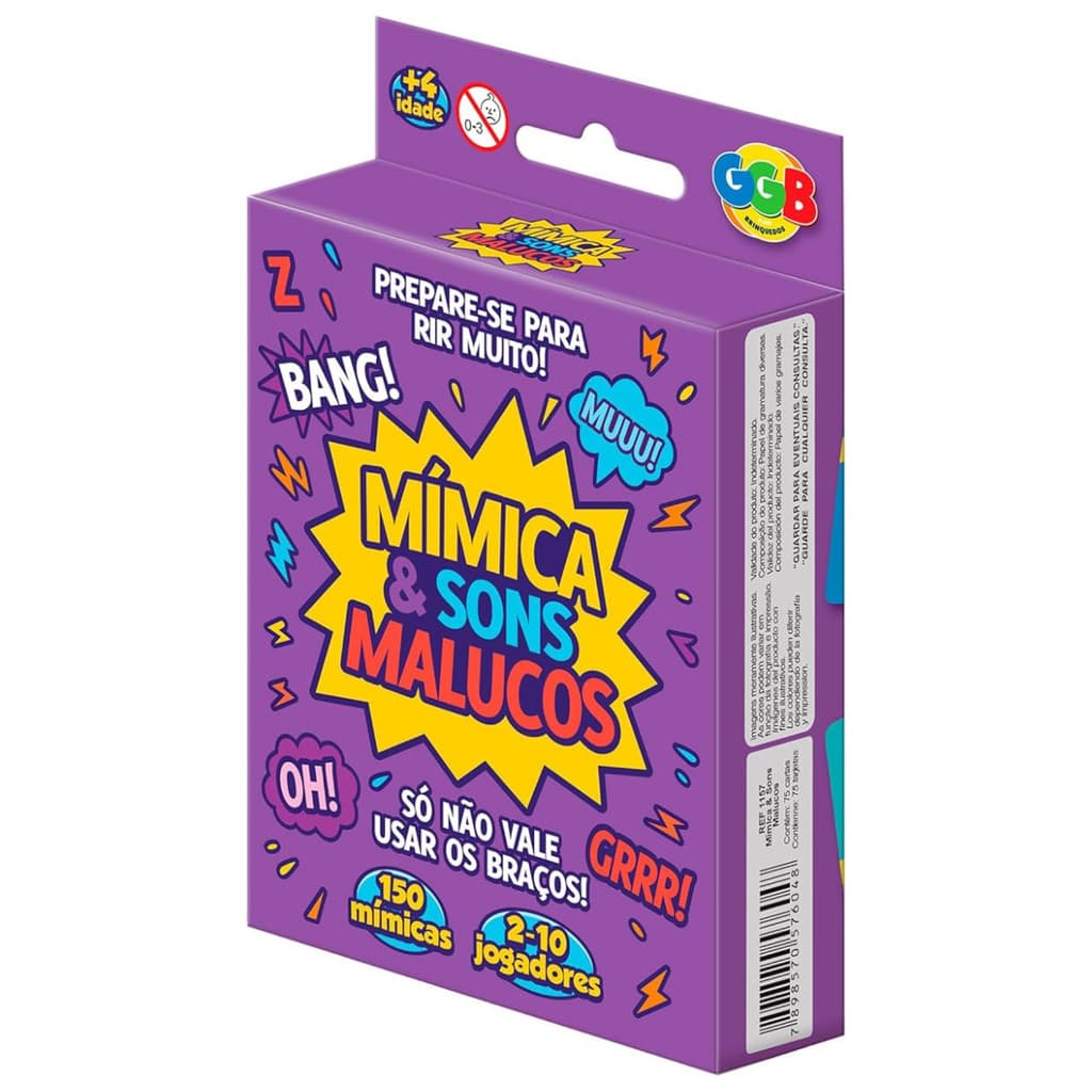Jogo Mímica & Sons Malucos Baralho Jogo Infantil GGB