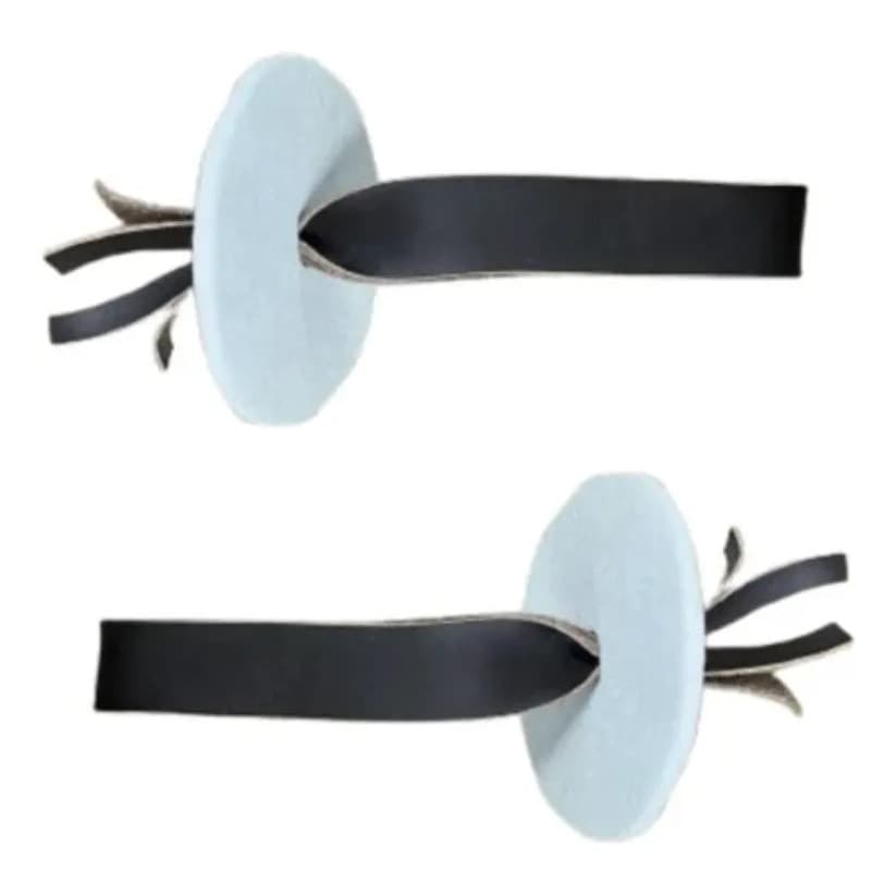 Correia Couro + Feltros De Pratos Fanfarra Percussão Marcial