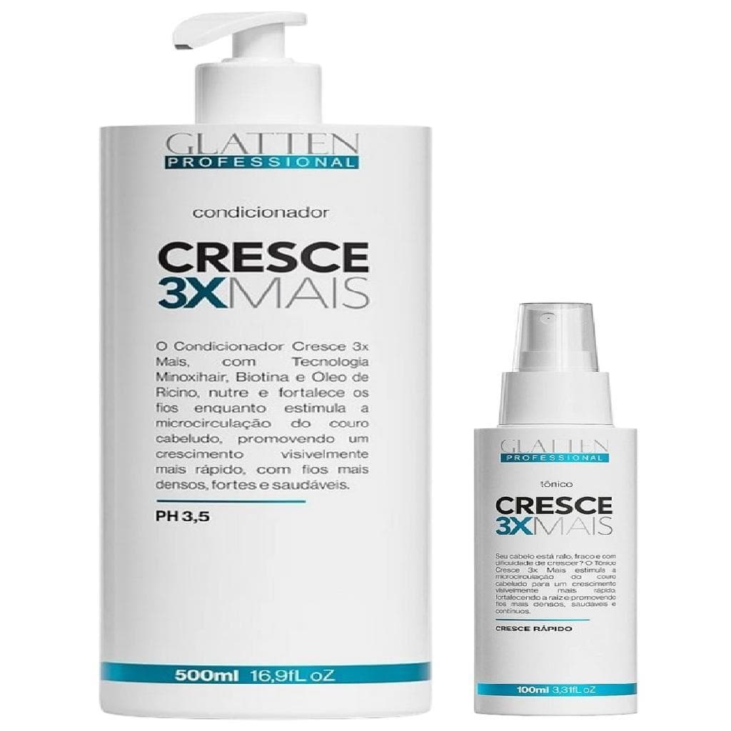 Glatten Cresce 3X Mais Condicionador e Tônico
