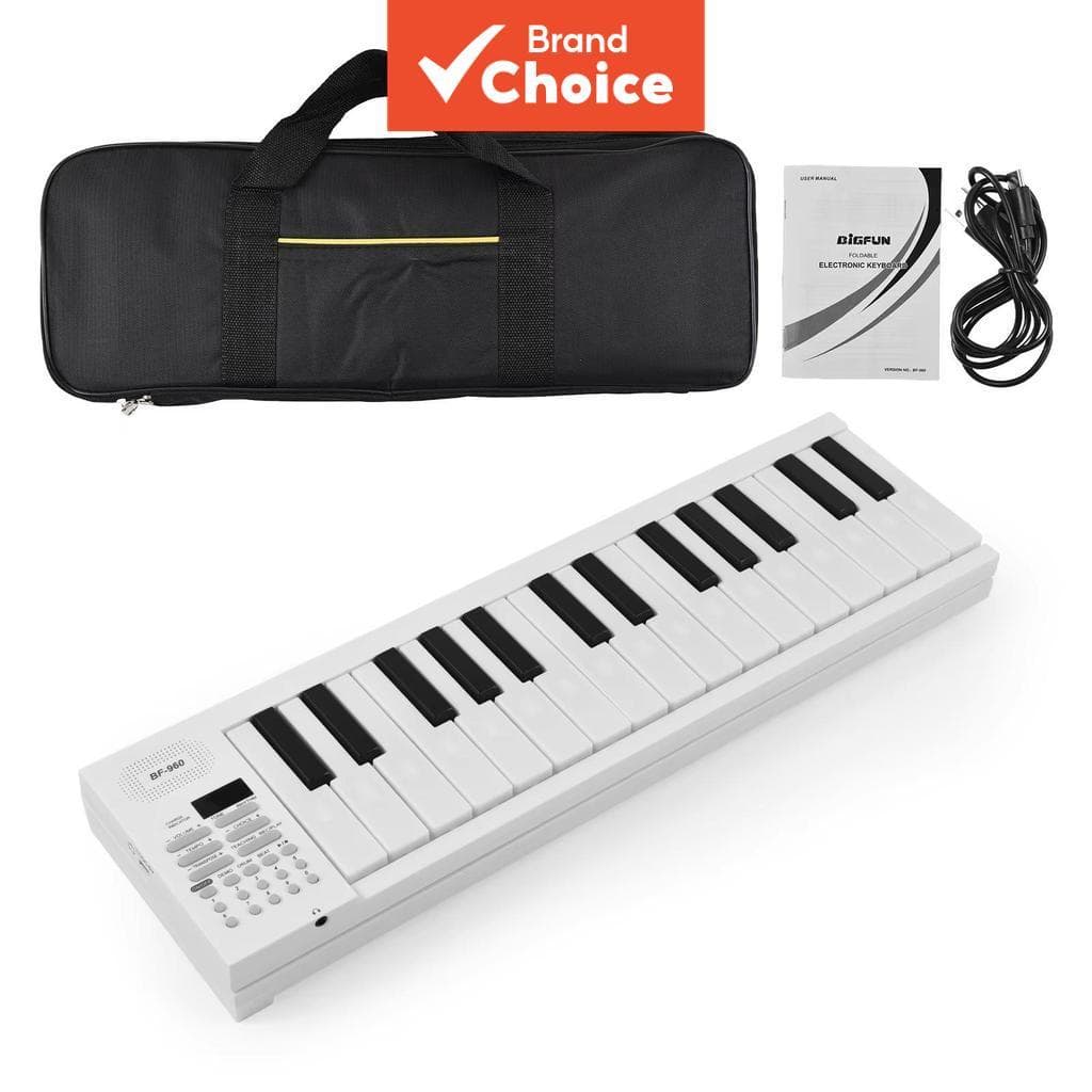 Teclado De Piano Eletrônico Dobrável De 61 Teclas-Multifuncional Portátil Para Iniciantes , Presente Musical Crianças E