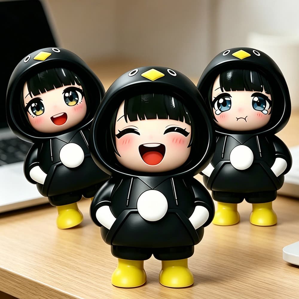 Gugu Gaga Pinguim Mudança De Rosto Boneca De Brinquedo Arknights : Endfield Endmin Bonito Divertido Chaveiro Bolsa Moder
