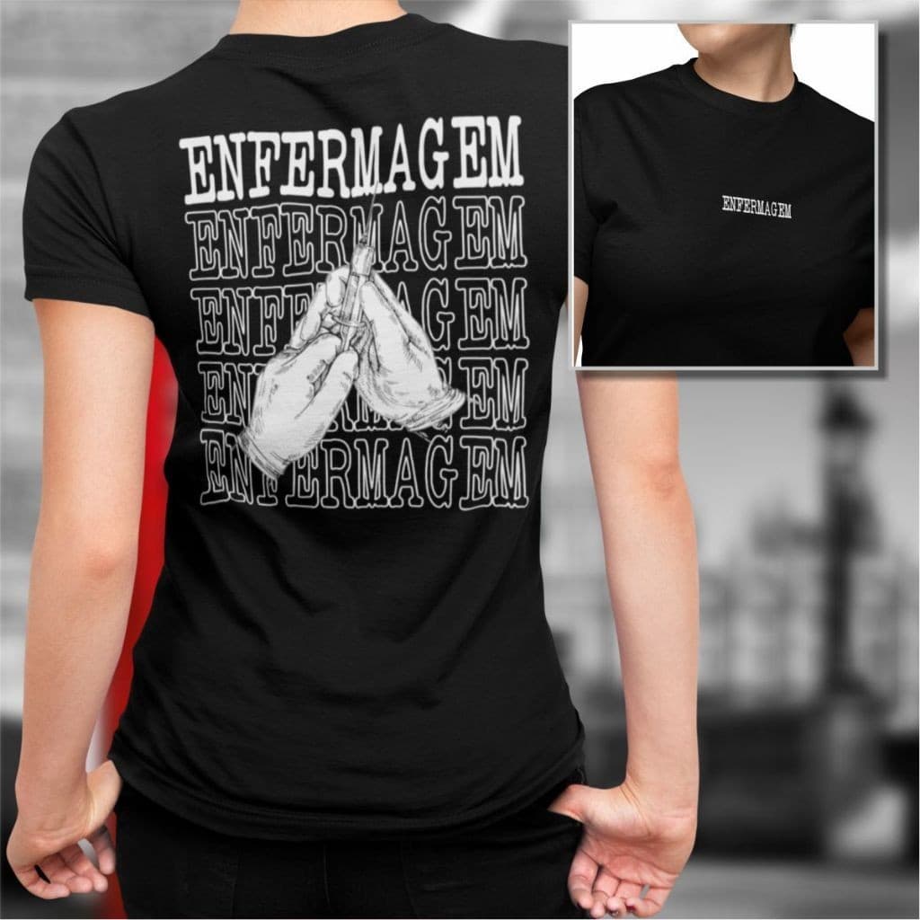 Camiseta Feminina Enfermagem Babylook Enfermeira 100% Algodão Manga Curta Gola Redonda Varias Cores