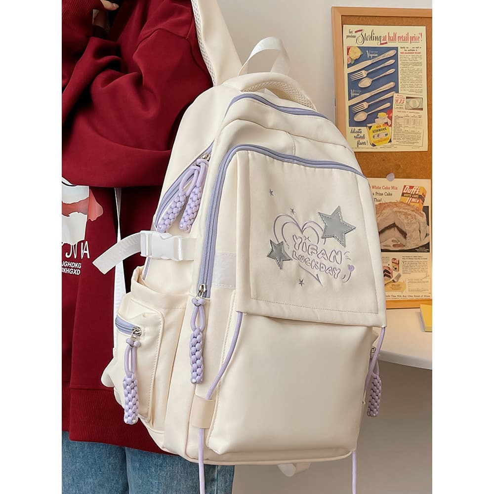 Huaxi mochila de alta aparência feminina novo estilo americano júnior meninas do ensino médio estudantes universitários