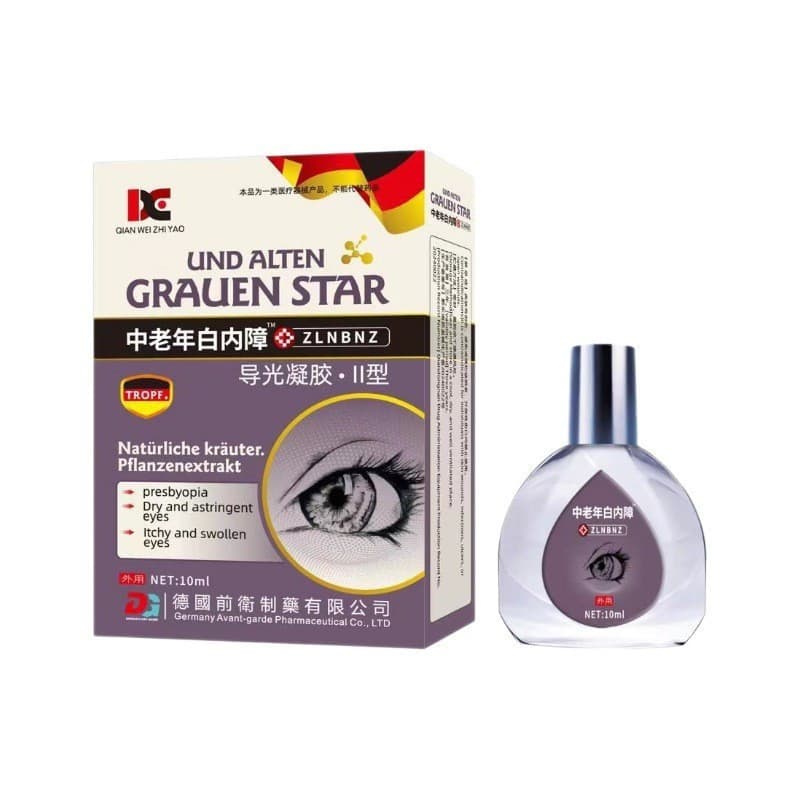 Colírio de 10ml Pesquisas Alemãs, Líquido para os Olhos, Trata Principalmente a Visão Turva e Cataratas,