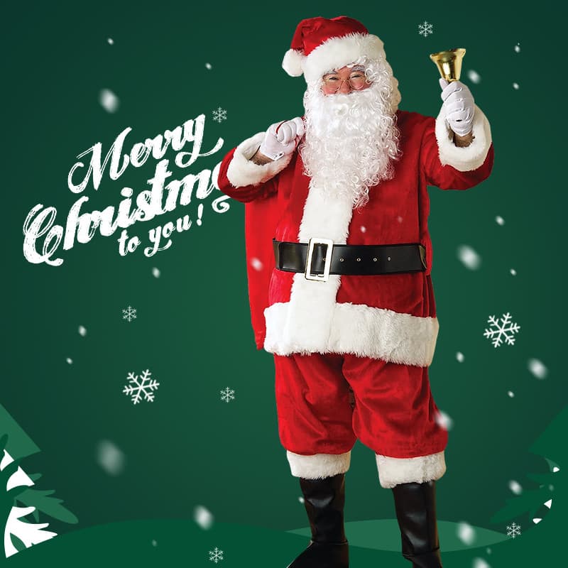 Traje de papai noel masculino terno de papai noel traje de vovô cos vestir-se traje adulto