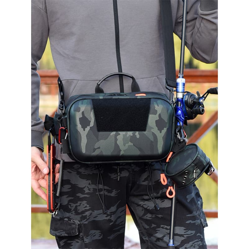 Bolsa de isca de casca dura multifuncional, bolsa de cintura para ciclismo, motocicleta, mochila pequena, armazenamento