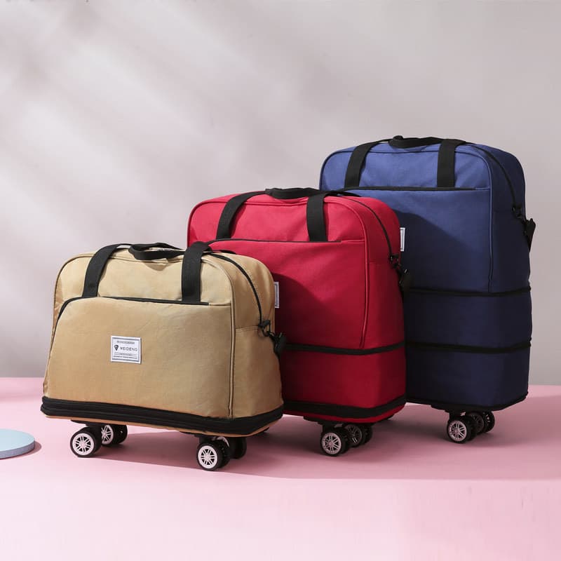 Novo saco extensível de grande capacidade roda Universal leve saco de armazenamento de bagagem de mão passeio saco de re