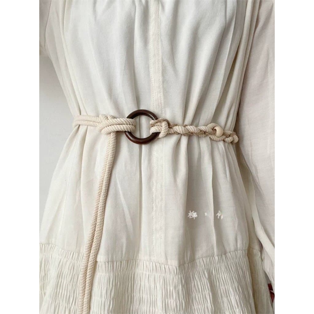 cinto feminino largo cinto feminino Cinto de corda Hanfu feminino retrô Liu Wuwei