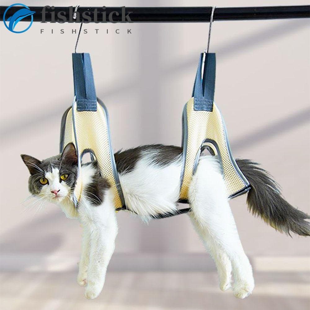 Rede Para Cuidados Com Gatos FISHSTICKA , Bolsa Elástica Suspensa Unhas De Animais De Estimação , Estilingue Leve E Anti