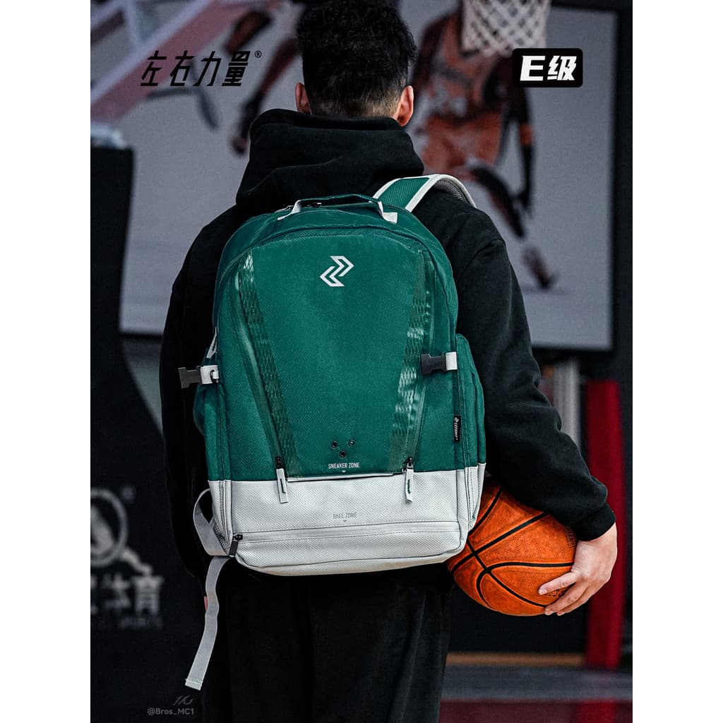 Esquerda direita força saco de basquete grande capacidade armazenamento treinamento mochila feminino montanhismo esporte
