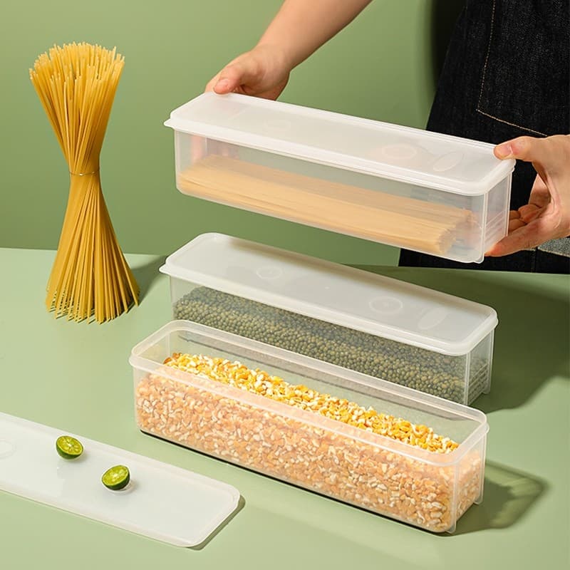 Caixa de armazenamento de macarrão pendurado balde de macarrão tanque de armazenamento de cozinha arroz de grãos inteiro