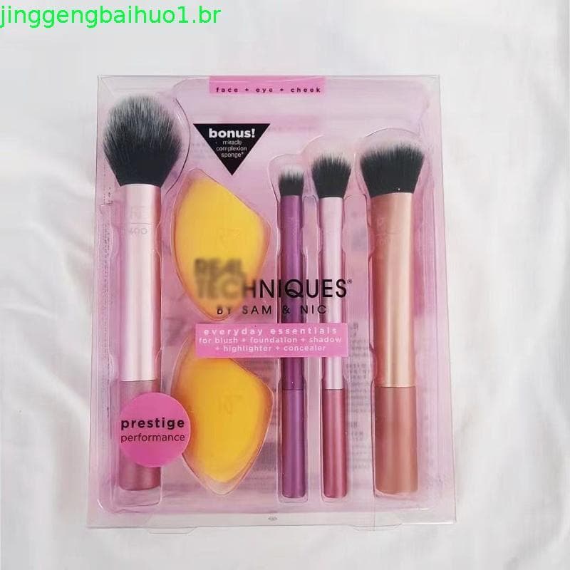 Real Techniques 4183 Novo Pincel De Maquiagem/Conjuntos De Pincéis 5PCS/Base Do Conjunto De Ferramentas