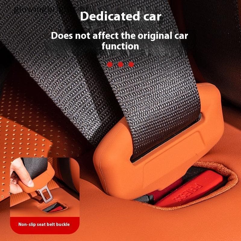 GLOWI Protetor Universal De Fivela De Cinto De Segurança De Carro , Capa Anticolisão De Silicone Macio , 1/2 Unidades