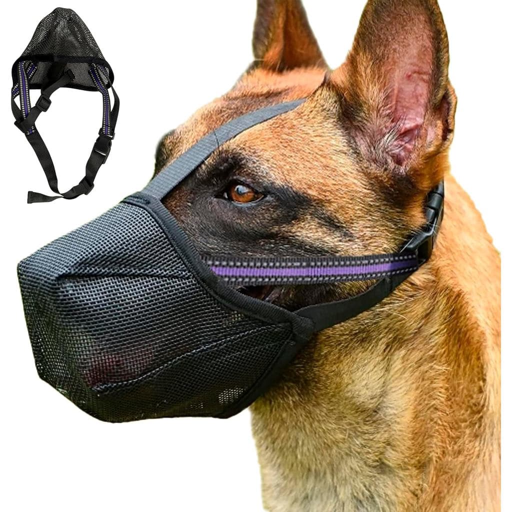 Focinheira para Cães, Focinheira de Malha Macia para Cães Pequenos, Médios e Grandes, Labrador, Pastor Alemão, Protetor