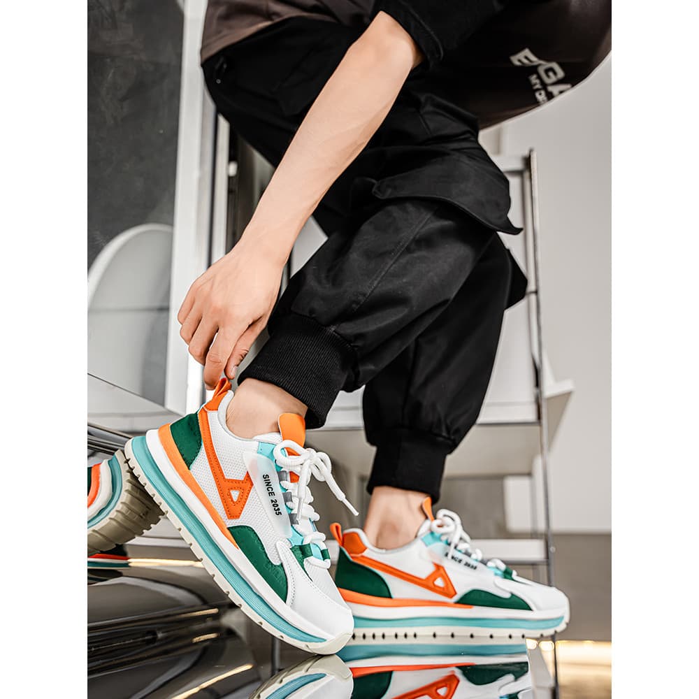 Sapatos de aumento de altura masculinos 8cm6cm verão novo estilo respirável desodorante antiderrapante papai sapatos da