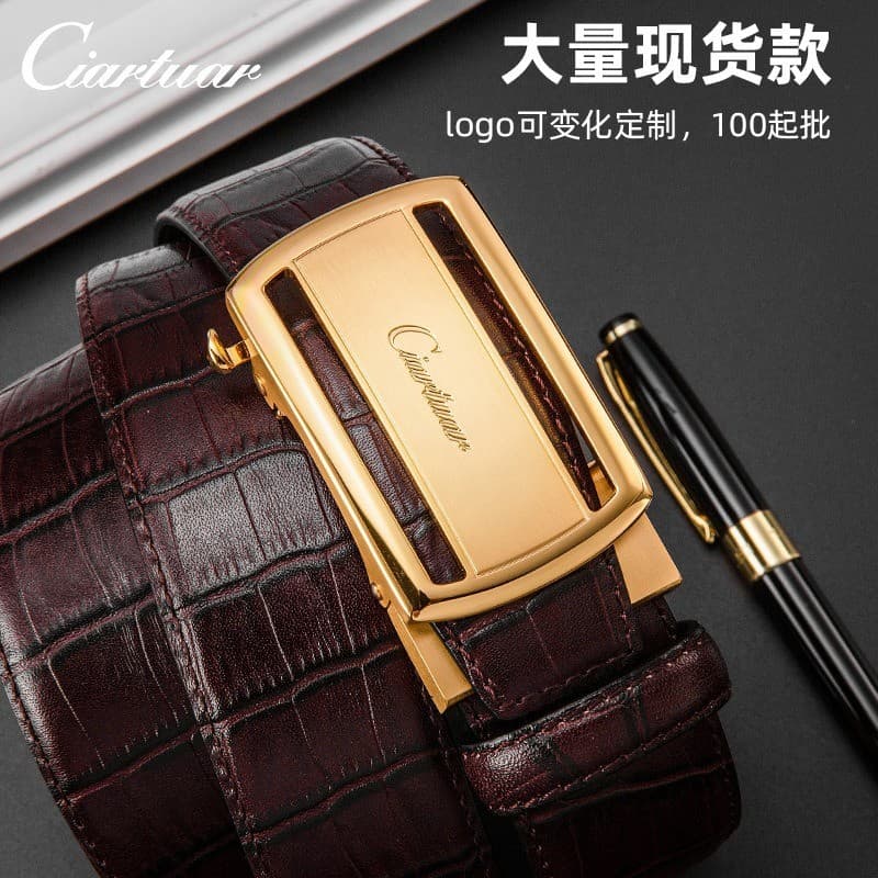 cinto masculino social cinto masculino grife ☂Cinto de marca masculino couro genuíno de uma peça envio High-End primeira
